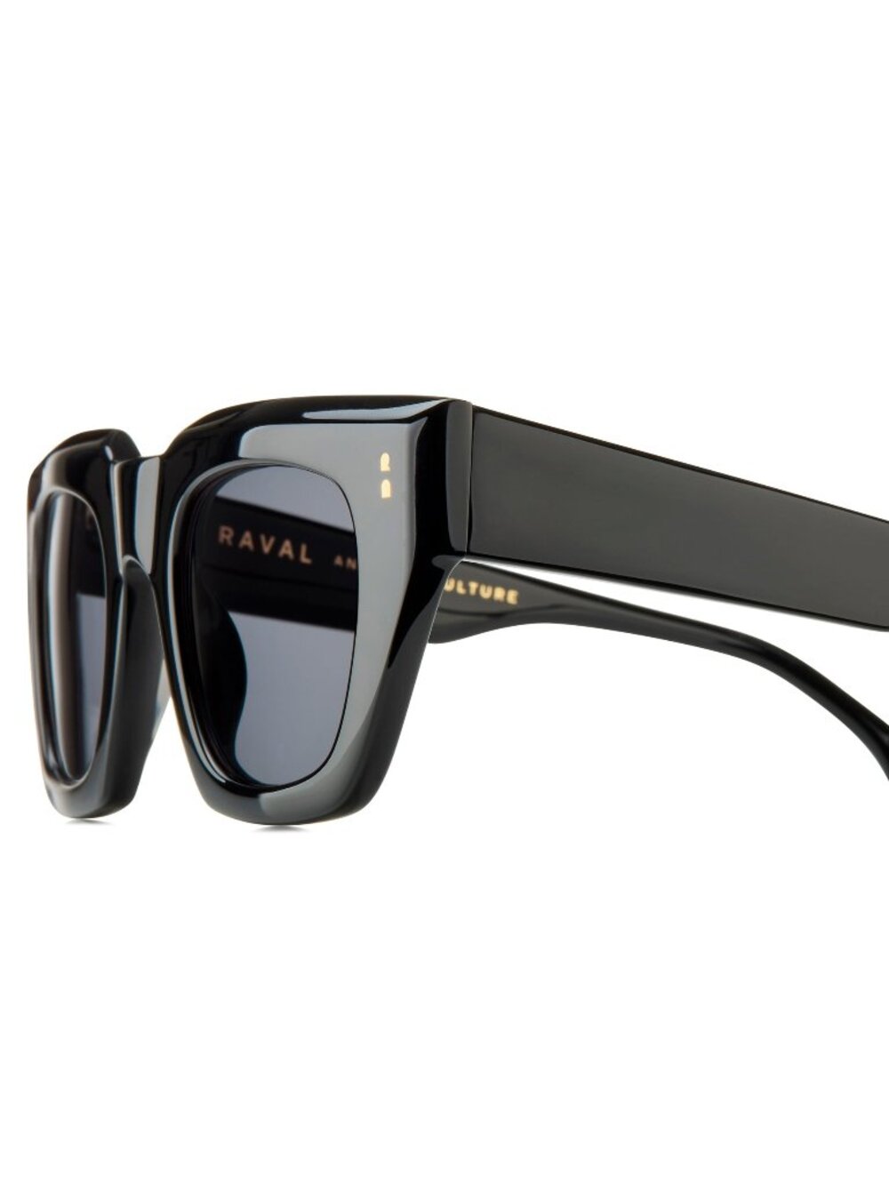 New Raval Eyewear Women's Sunglasses Black Square Grey Lens Acetate Frame SHAKI